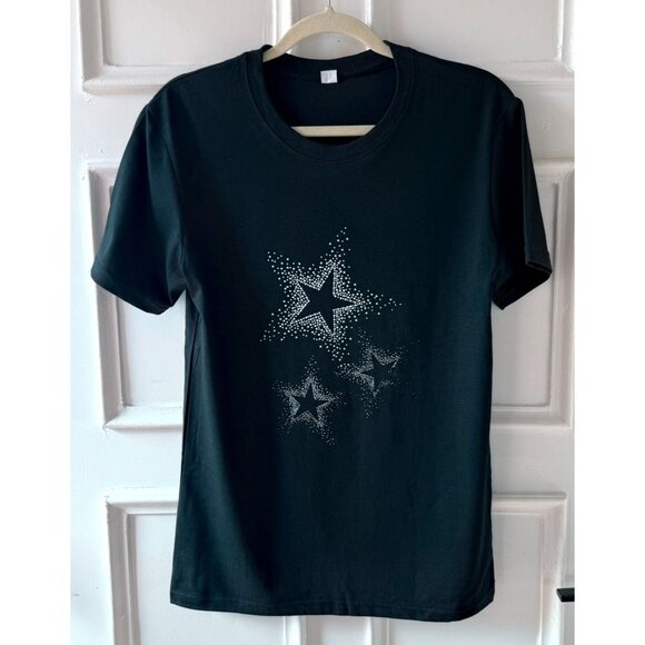 Theater Star Graphic T Shirt Size S Black Cotton Short Sleeve Top Spacecore - Picture 2 of 12